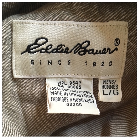 Eddie Bauer Khaki Button Down Long Sleeve Shirt - Picture 3 of 4